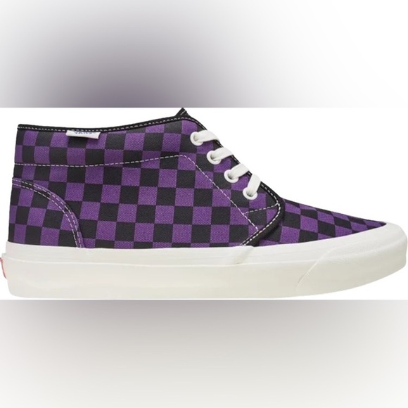 Vans Shoes - NWT Vans Vault Chukka LX Mid Rise in Checkerboard Canvas purple midrise sneakers